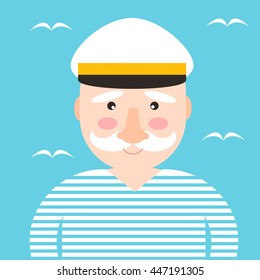 sea captain and seagulls