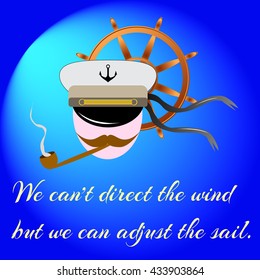 Sea captain. Vector illustration.