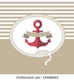 Sea card with anchor