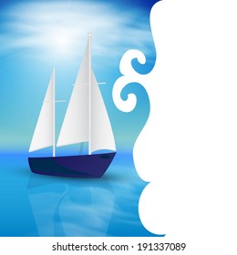 Sea card design. 