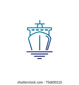 sea cargo ship logotype