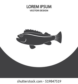 Sea carp icon. Simple design for web and mobile