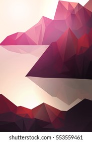 Sea Coast with High Cliffs - Vector Illustration