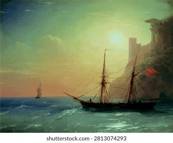 Sea Coast - vector illustration