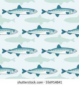 Sea collection seamless pattern