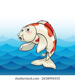 sea and  colorful fish vector design