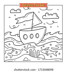 Vektorillustration von Seefarben für Kinder