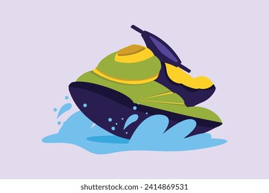 Sea ​​transportation concept. Colored flat vector illustration isolated.