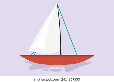 Sea ​​transportation concept. Colored flat vector illustration isolated.