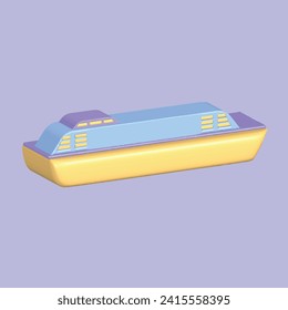 ​ ​ Verkehrskonzept. Realistischer 3D-Objektcartoon-Stil. Vektorfarbige Illustration. 