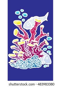 Sea Coral & Sea fish icon