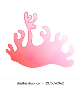 sea corals and seaweed silhouette vector isolated