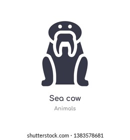 sea cow icon. isolated sea cow icon vector illustration from animals collection. editable sing symbol can be use for web site and mobile app
