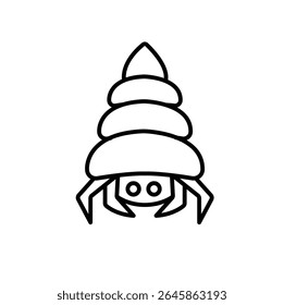 Icono de línea editable de cangrejo de mar