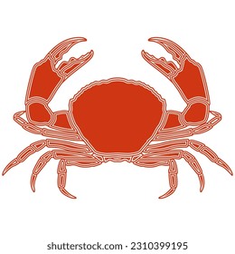 Sea crab icon design. Crab seafood template vector Illustration