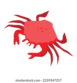 Sea crab icon isometric vector. Cute red animal. Ocean character