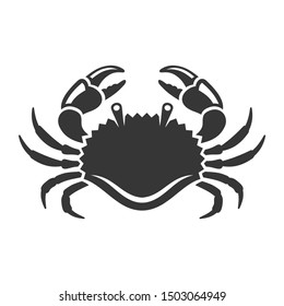 Sea Crab Icon on White Background. Vector