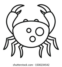 Sea crab icon. Outline sea crab vector icon for web design isolated on white background