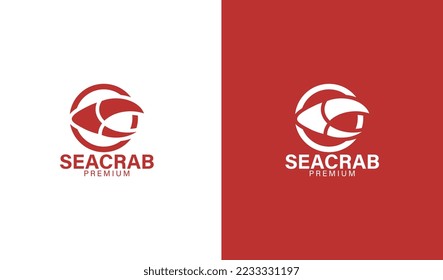 sea crab logo template simple design