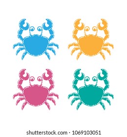 Sea crab .Crab sketch vector icon