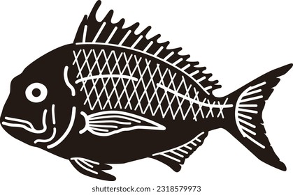 Sea creature sea bream icon design