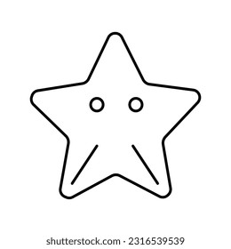 Icono de vector de contorno de criatura marina que puede editar o modificar fácilmente

