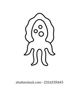 Sea creature Outline Vector Icon that can easily edit or modify

