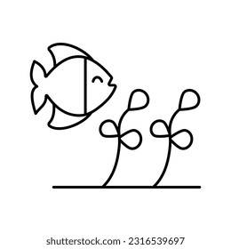 Icono de vector de contorno de criatura marina que puede editar o modificar fácilmente


