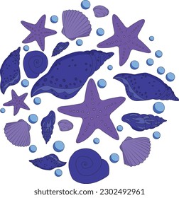 Sea Creature Vector Illustration. World Ocean Day Illustration.