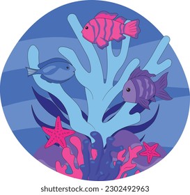 Sea Creature Vector Illustration. World Ocean Day Illustration.