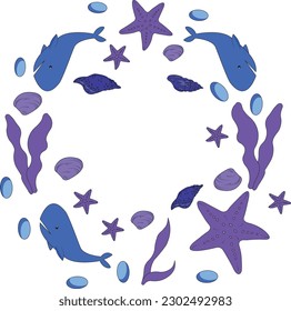 Sea Creature Vector Illustration. World Ocean Day Illustration.