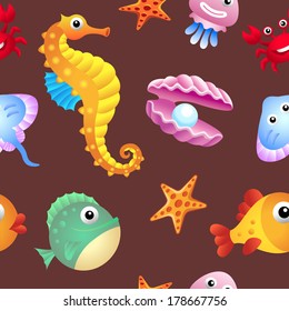 Sea creatures background