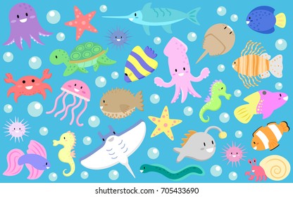 sea creatures background