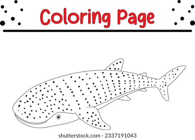  sea creatures coloring page for children. ocean animal coloring book Isolated for Kids