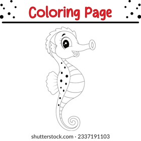  sea creatures coloring page for children. ocean animal coloring book Isolated for Kids