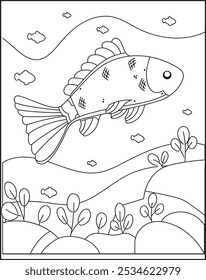 Sea Creatures Coloring Pages for Kids.