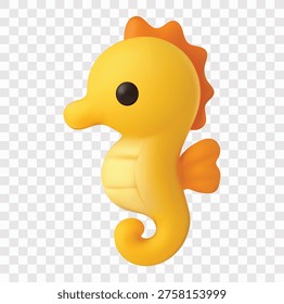 Sea Creatures and Marine Life Vector Icon Set | 3D icon set | a seahorse