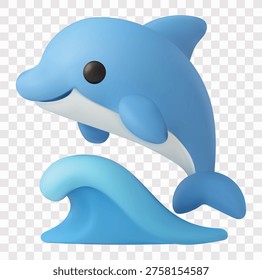 Sea Creatures and Marine Life Vector Icon Set | 3D icon set |a dolphin