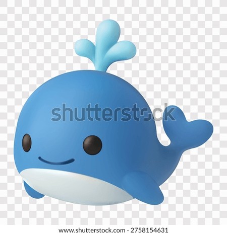 Sea Creatures and Marine Life Vector Icon Set | 3D icon set | a whale