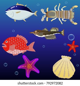 Sea creatures Set 1.eps
This is a vector illustration.