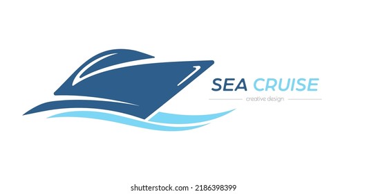 Sea Cruise Template Logo Sticker Stickers Stock Vector (Royalty Free ...