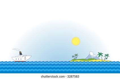 Sea cruise – Vector illustration