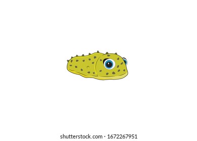 Sea Cucumber Animal Cartoon Vector Illustration