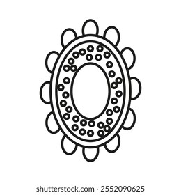 Sea cucumber icon Simple thin line flat symbol