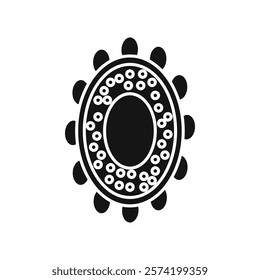 Sea cucumber icon Simple thin line flat symbol