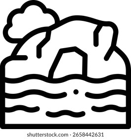sea cucumber icon. Thin Linear Style Design Isolated On White Background