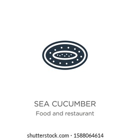 Sea cucumber icon vector. Trendy flat sea cucumber icon from food and restaurant collection isolated on white background. Vector illustration can be used for web and mobile graphic design, logo, eps10
