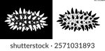 Sea cucumber logo. Isolated sea cucumber on white background. Trepang