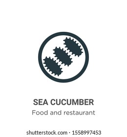 Sea cucumber vector icon on white background. Flat vector sea cucumber icon symbol sign from modern food and restaurant collection for mobile concept and web apps design.