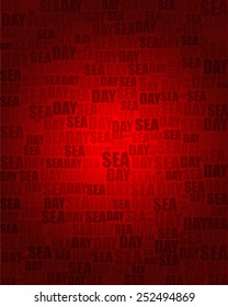 Sea Day with same text on red gradient background.